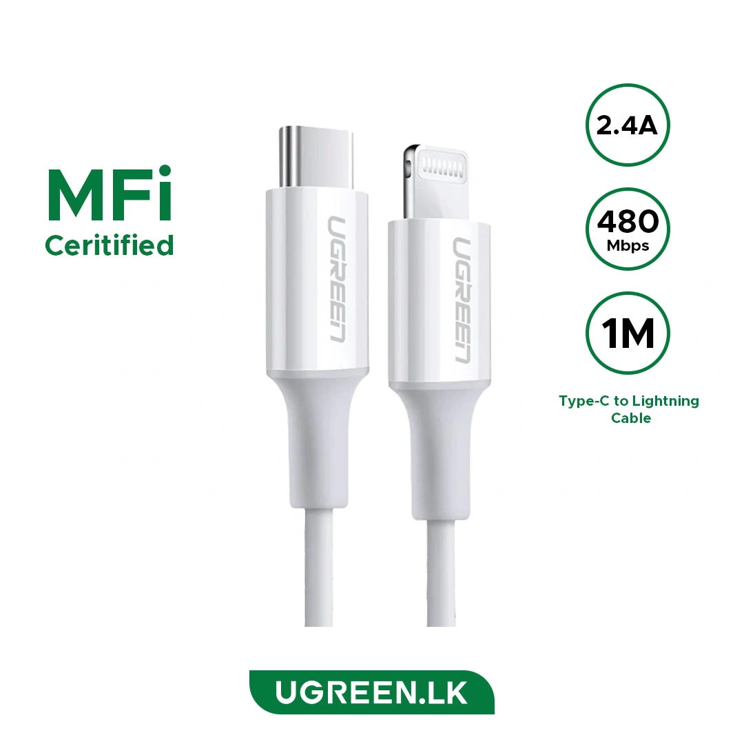 UGREEN-1-Meter-MFI-Certified-USB-to-Lightning-Alu-Case-Braided-Lightning-Cable-US199-60161-1-Year-Warranty-ugreen